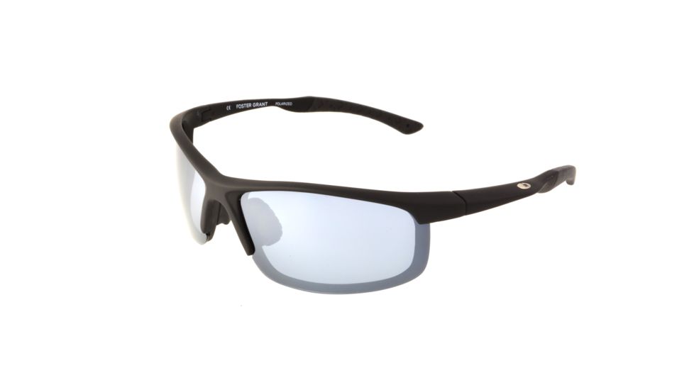 Ironman Endorphins POL Sunglasses, Matte Black Rubberized Frame, Smoke with Silver Mirror Pol Lens, 10210810.QTS
