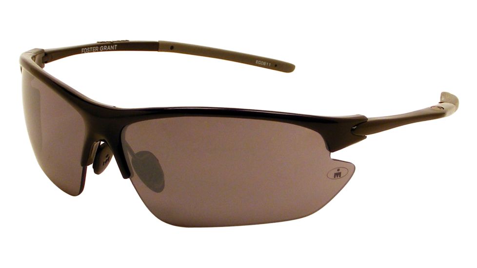 Ironman Finish Line Sunglasses, Matte Black Rubberized Frame, Smoke with Silver Mirror Flash Lens, 10203991.QTS