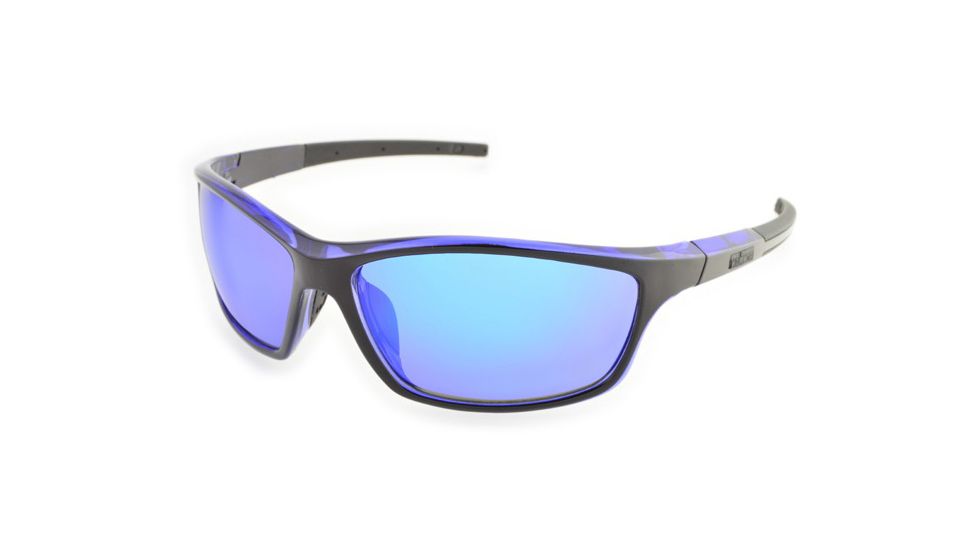 Ironman Fortitude RV Sunglasses, Tetra Blue Frame, Smoke with Blue RV Mirror Lens, 10218090.QTS