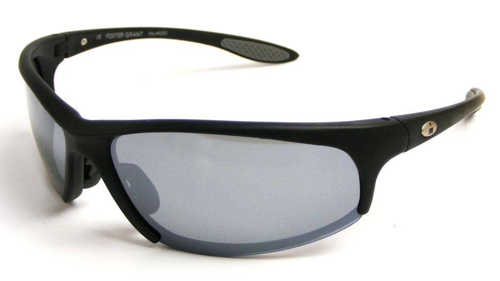 Ironman Strong Black POL Sunglasses, Matte Black Rubberized Frame, Smoke with Silver Mirror Pol Lens, 5137018.QTS