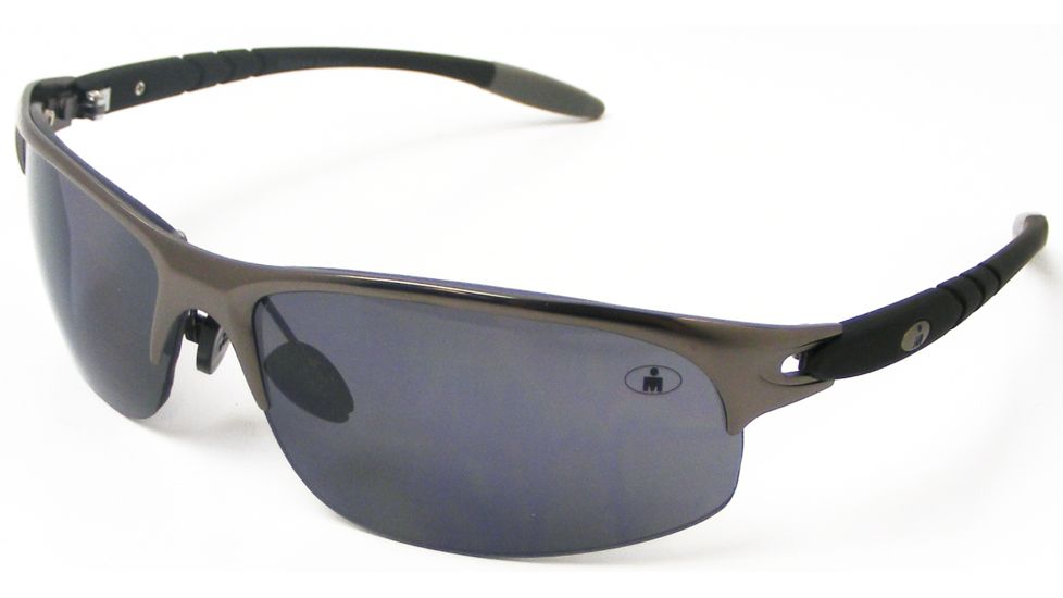 Ironman Tolerance Sunglasses, Satin Gun Frame, Smoke with Silver Mirror Flash Lens, 10200265.QTS