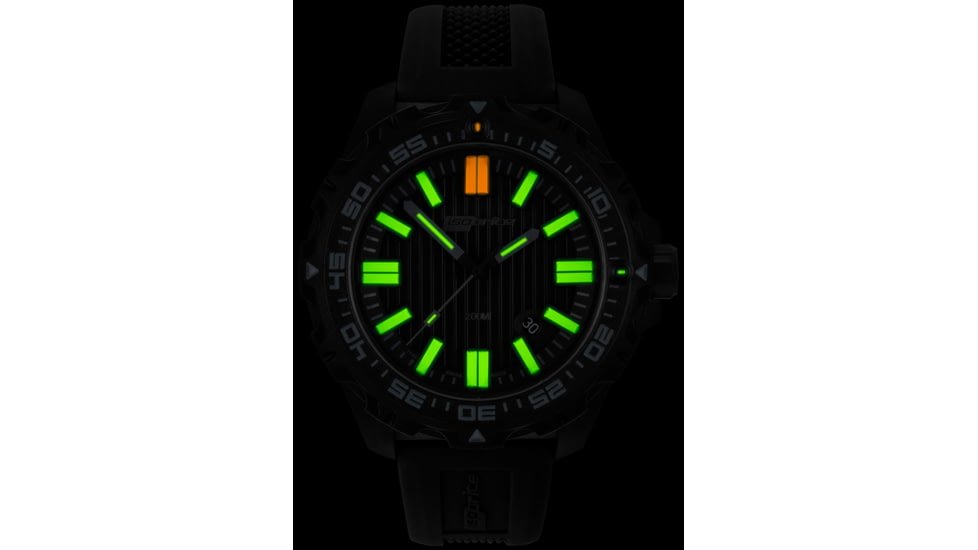 Isobrite Afterburner Series T100 Tritium Watch, Black/Gray, 47mm, ISO3003