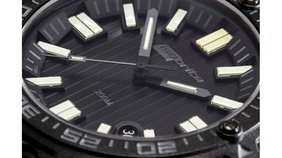 Isobrite Afterburner Series T100 Tritium Watch, Black/Gray, 47mm, ISO3003