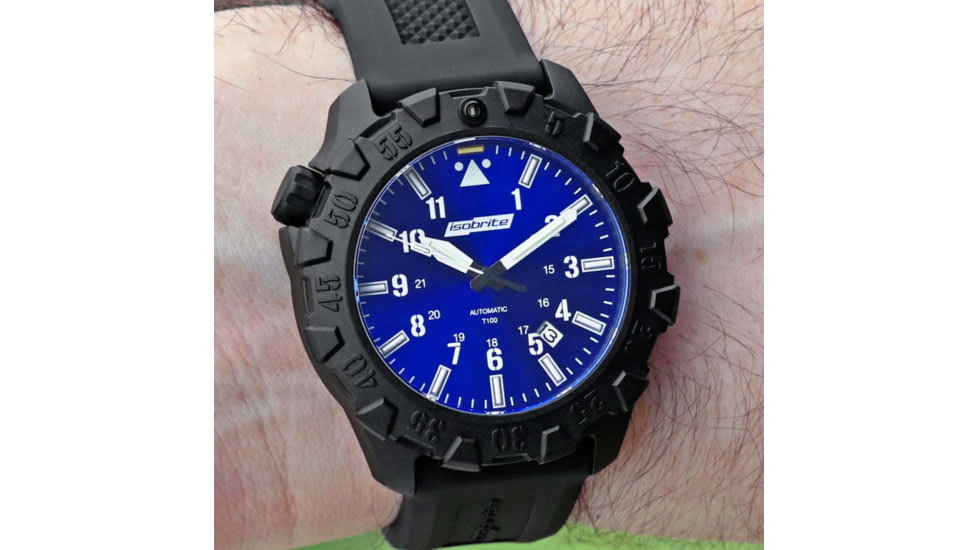 Isobrite Squadron T100 Tritium Illuminated Automatic Watch, Blue, ISO1102-PU