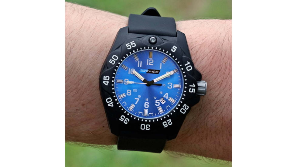 Isobrite Valor Midsize Blue T100 Tritium Illuminated Watch, Blue, ISO353-PU