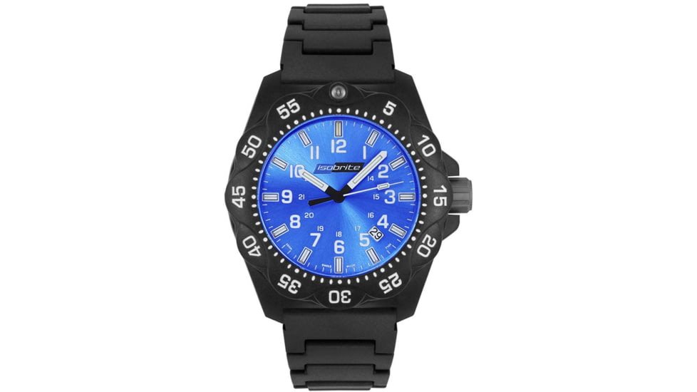 Isobrite Valor Midsize Blue T100 Tritium Illuminated Watch, Blue, ISO353-PU
