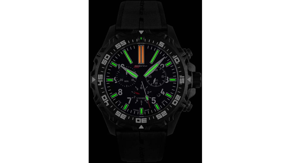 Isobrite Valor Swiss T100 Tritium Illuminated Chronograph, Silicone, ISO403