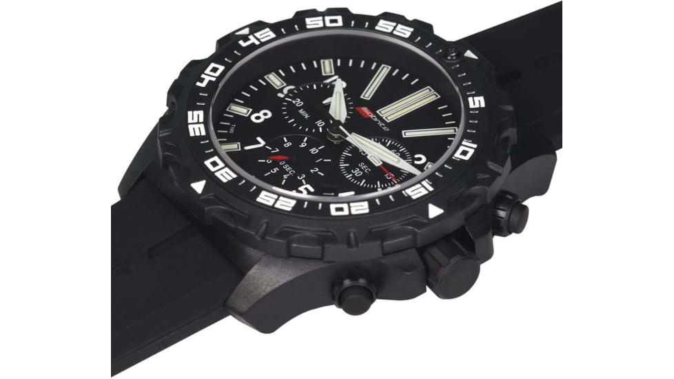 Isobrite Valor Swiss T100 Tritium Illuminated Chronograph, Silicone, ISO403