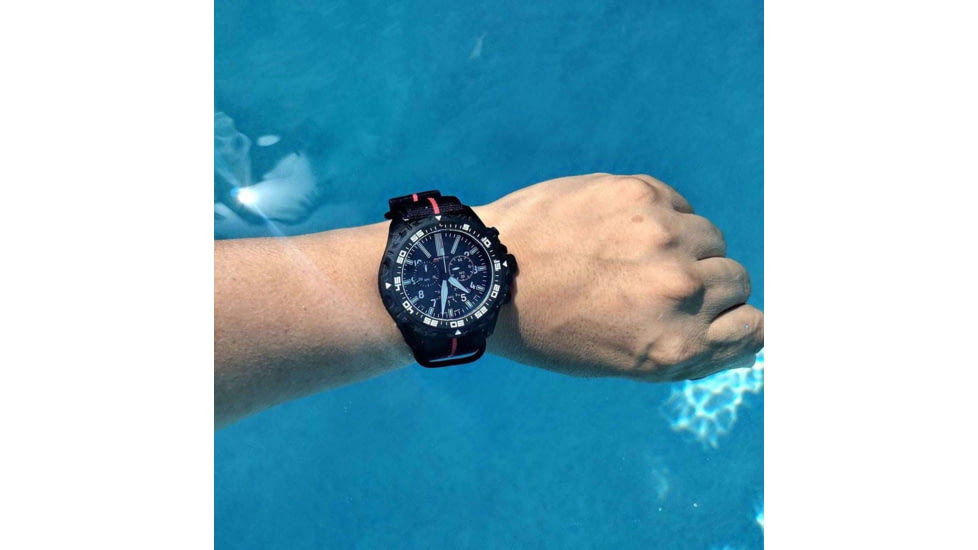 Isobrite Valor Swiss T100 Tritium Illuminated Chronograph, Silicone, ISO403