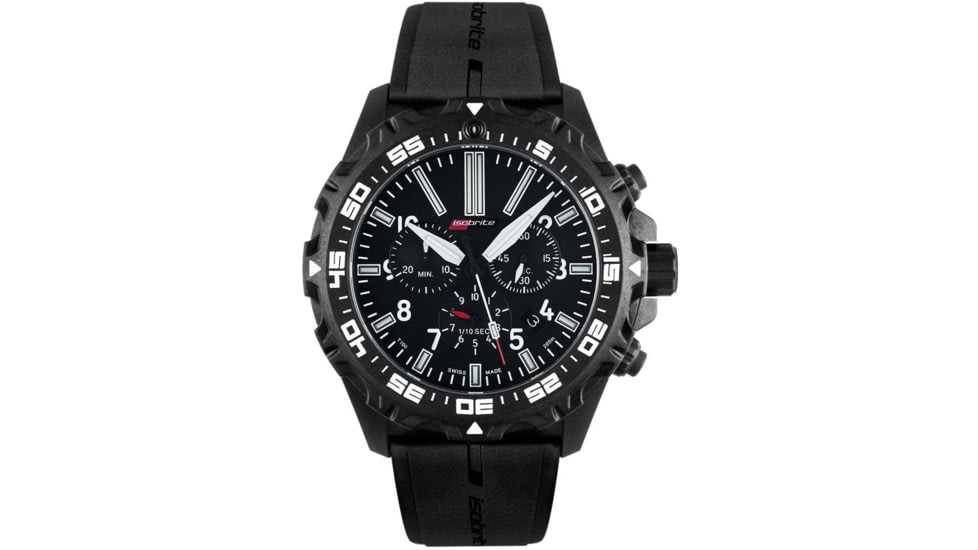 Isobrite Valor Swiss T100 Tritium Illuminated Chronograph, Silicone, ISO403