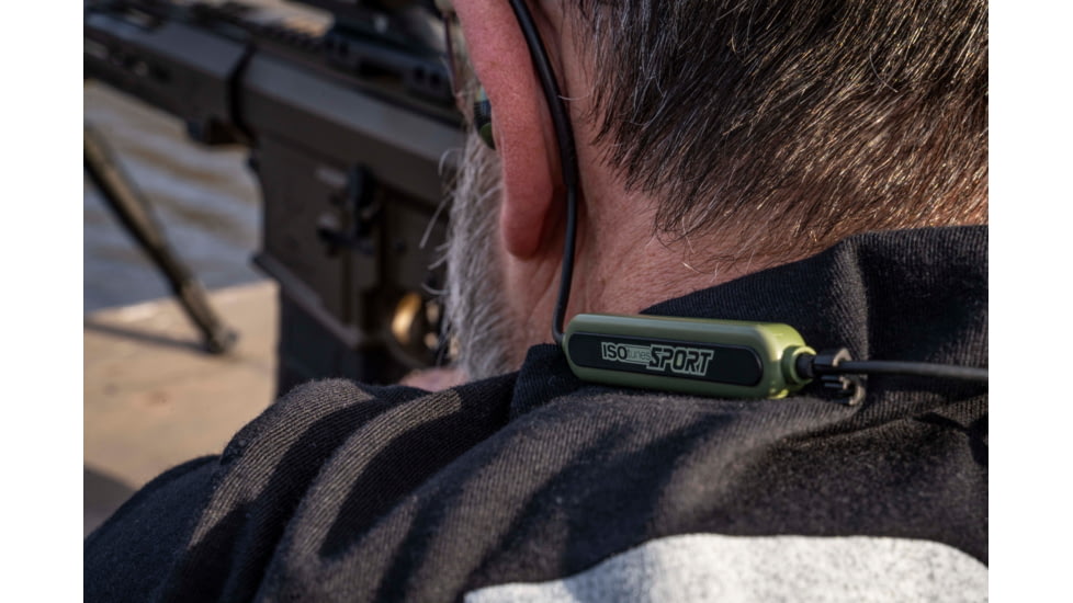 ISOtunes Sport ADVANCE BT Tactical Earbuds with Bluetooth, 26 NRR, OD Green, IT-36