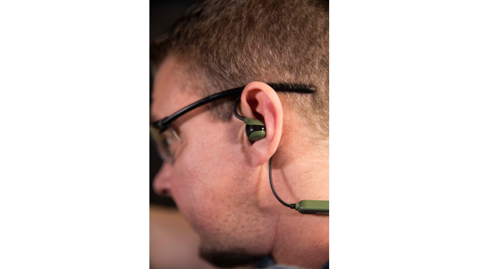 ISOtunes Sport ADVANCE BT Tactical Earbuds with Bluetooth, 26 NRR, OD Green, IT-36