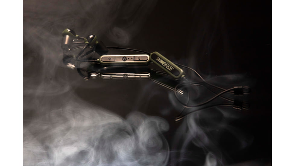 ISOtunes Sport ADVANCE BT Tactical Earbuds with Bluetooth, 26 NRR, OD Green, IT-36