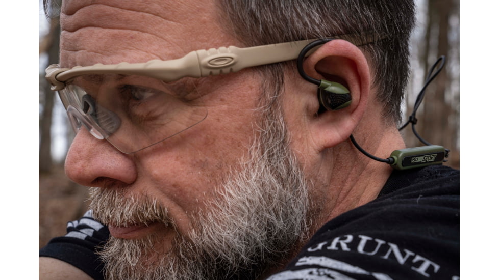 ISOtunes Sport ADVANCE BT Tactical Earbuds with Bluetooth, 26 NRR, OD Green, IT-36