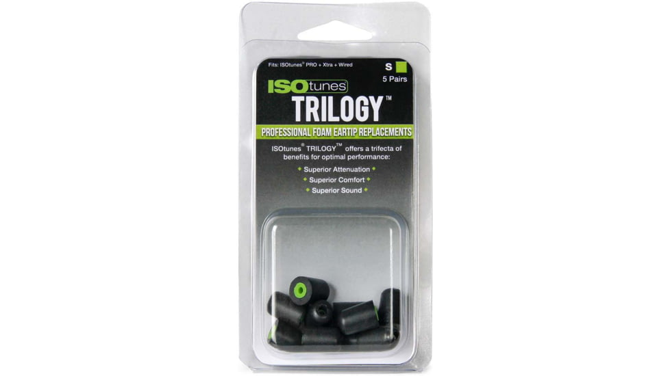 ISOtunes Sport Advance Trilogy Replacement Foam Ear Tips, 5 Pairs, Small, IT-51