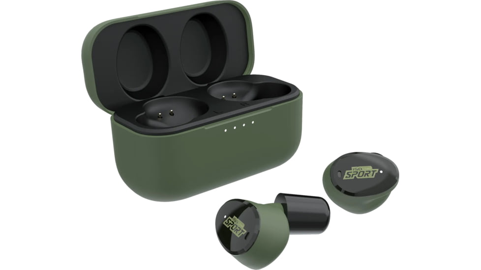 ISOtunes Sport Caliber True Wireless Tactical Earbuds, 25 dB, OD Green, IT-17
