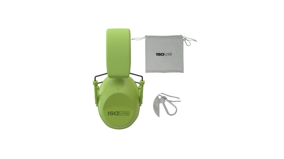 ISOtunes Sport Junior Defender Protective Ear Muffs, 20 dB, 1 Pair, Green, Kids, IT-96KG