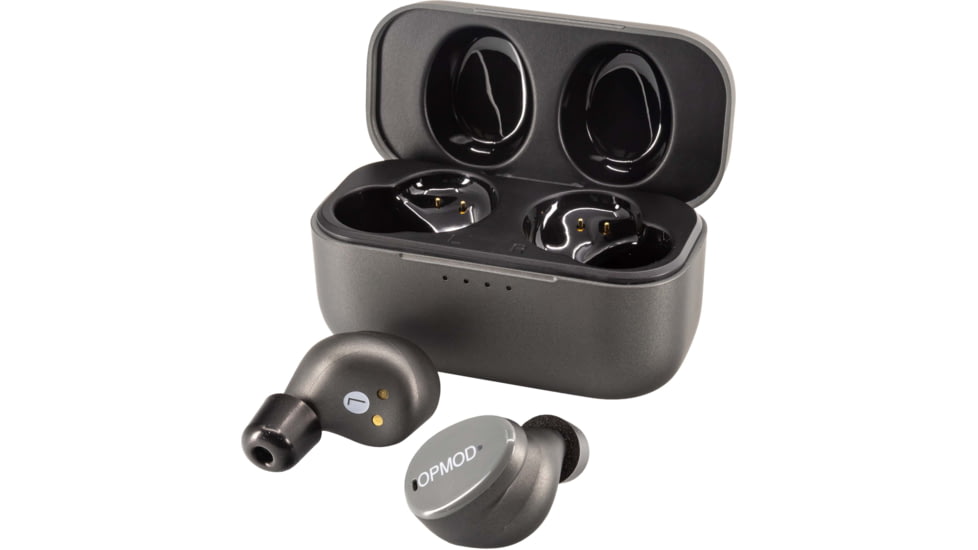ISOtunes Sport OPMOD CALIBER True Wireless Tactical Earbuds w/ Bluetooth, 25 NRR, Wolf Gray, Universal