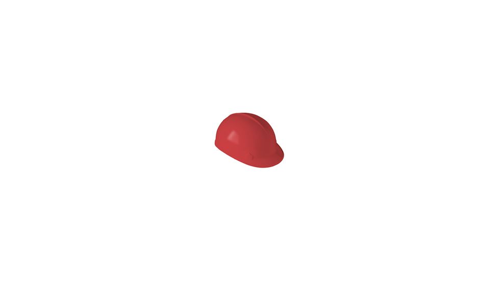 Jackson Safety Charger Hard Hat, 4 Point Plastic Suspension, Red 20429