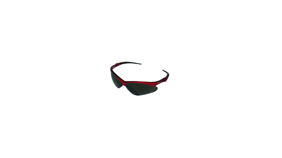 Jackson Safety Nemesis Safety Eyewear, Red Frame, Smoke, Universal 22611
