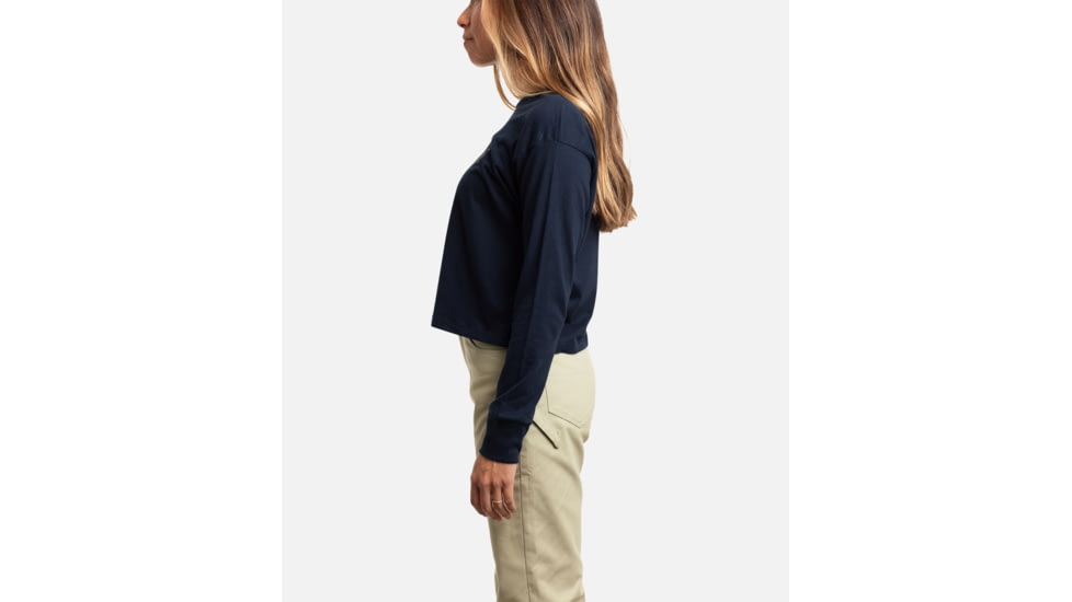 Jetty Harvest Long Sleeve Tee - Womens, Navy, Large, 29117