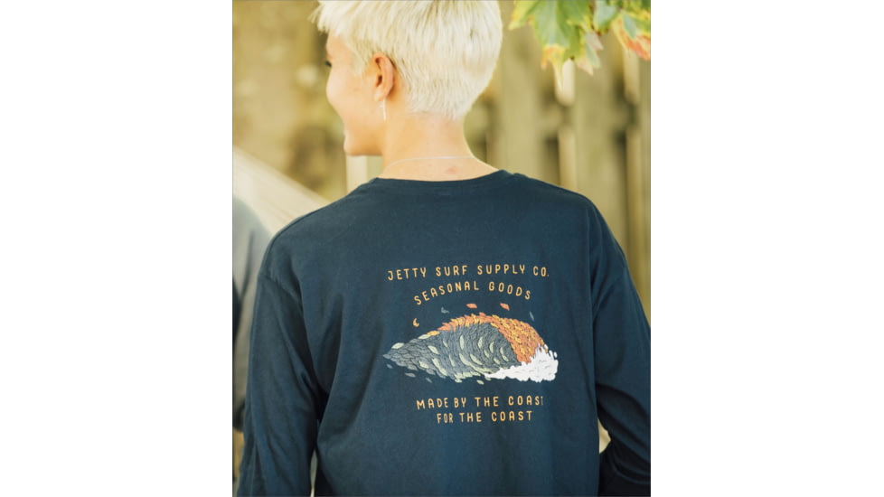 Jetty Harvest Long Sleeve Tee - Womens, Navy, Large, 29117