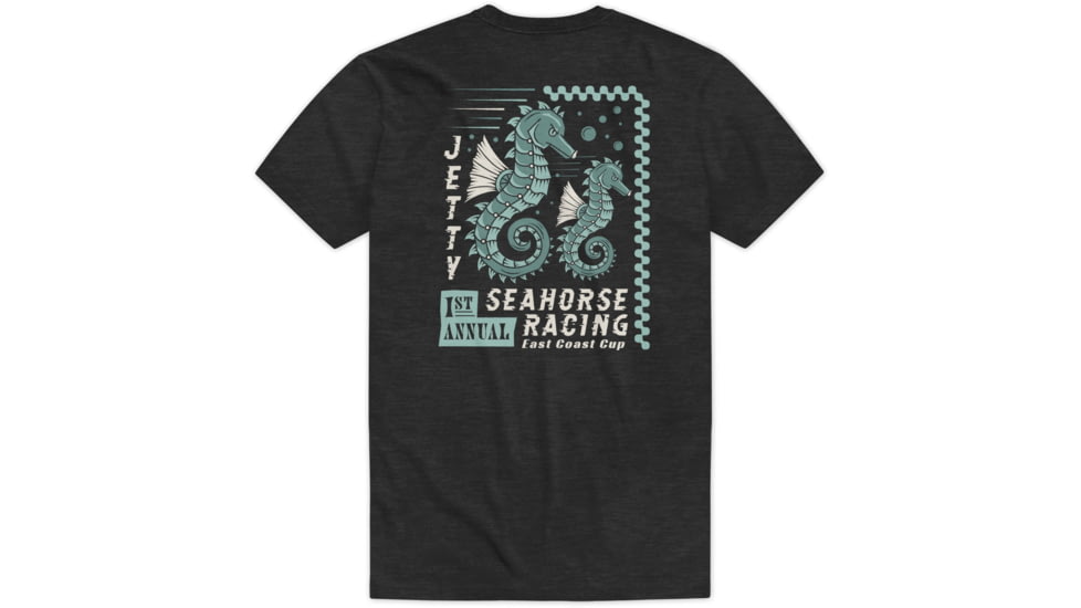 Jetty Seahorse Racing Tee - Men's, Charcoal, Large, 31111