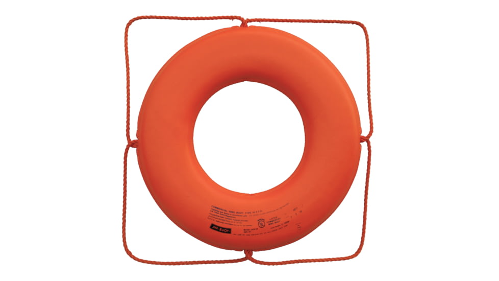 Jim-Buoy U.S.C.G. Approved Gx-Series Life Ring, Orange, 20in, GO-X-20
