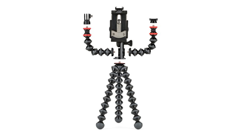 JOBY Gorilla Pod Mobile Rig Aluminum Tripod for Mobile Phone Video, Black, JB01533