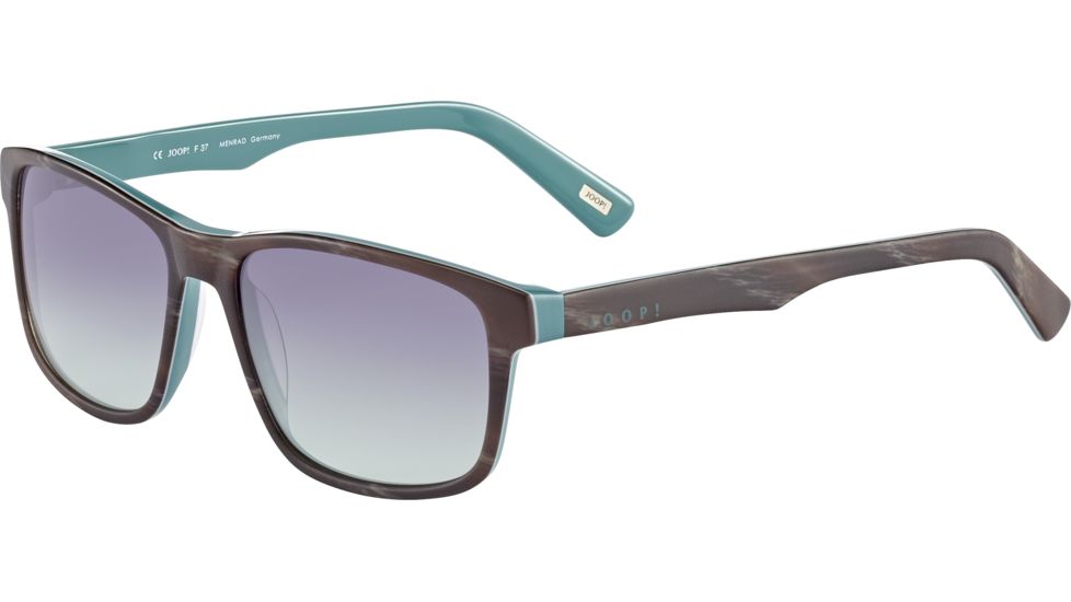 JOOP! 87197 Sunglasses, Red Brown Horn Frame, Grey Gradient Lens, 87197-4094