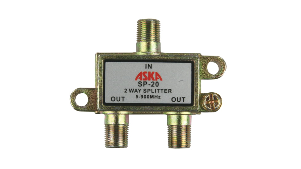 JR Products 2 Way TV Line Splitter, 47335