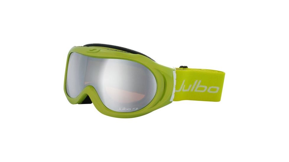 Julbo Astro Goggles - Lime/White Frame, Cat 3 Orange/Flash Silver 71512161