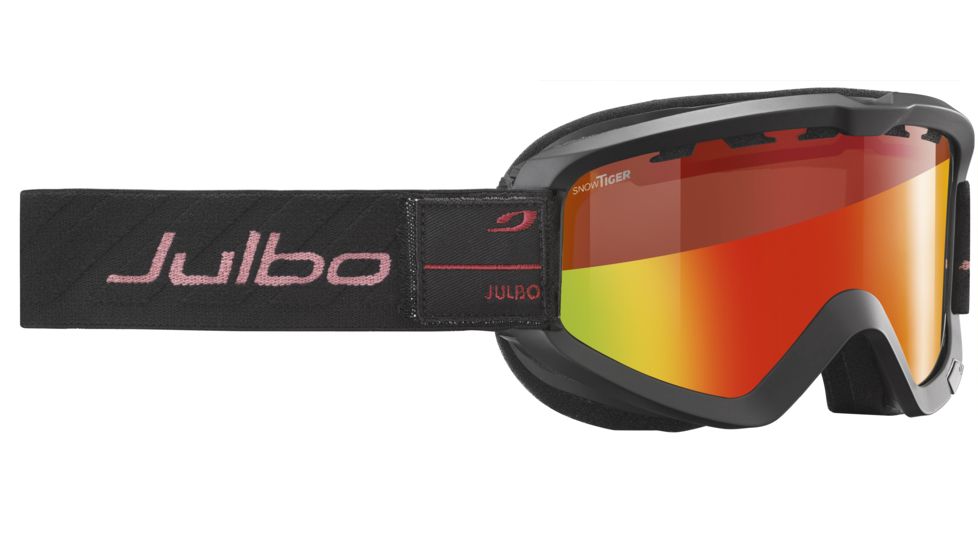 JULBO Bang Next Ski Goggles,Black/Red,Snow Tiger Lenses w/Multilayer Fire Flash, Standard 74373145