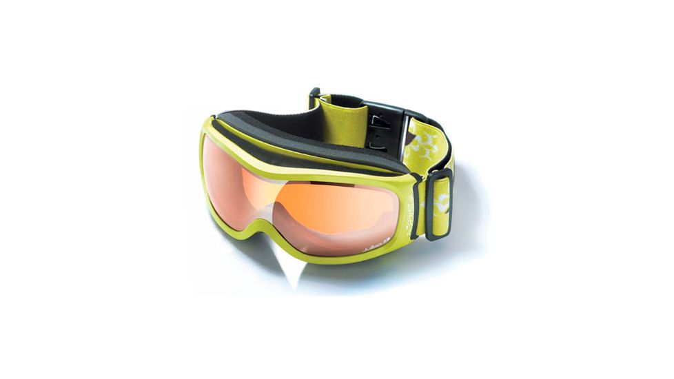 Julbo Cassiopee Rx Insert Goggles - Green Frame, Cat 3 Flash Silver/Orange tint lens 70512160