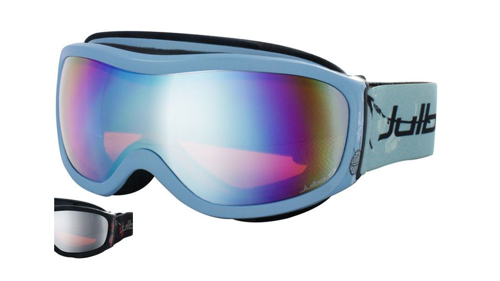 Julbo Cassiopee Rx Insert Goggles - Black/Red Frame, Flash Silver/Orange tint lens 70512141