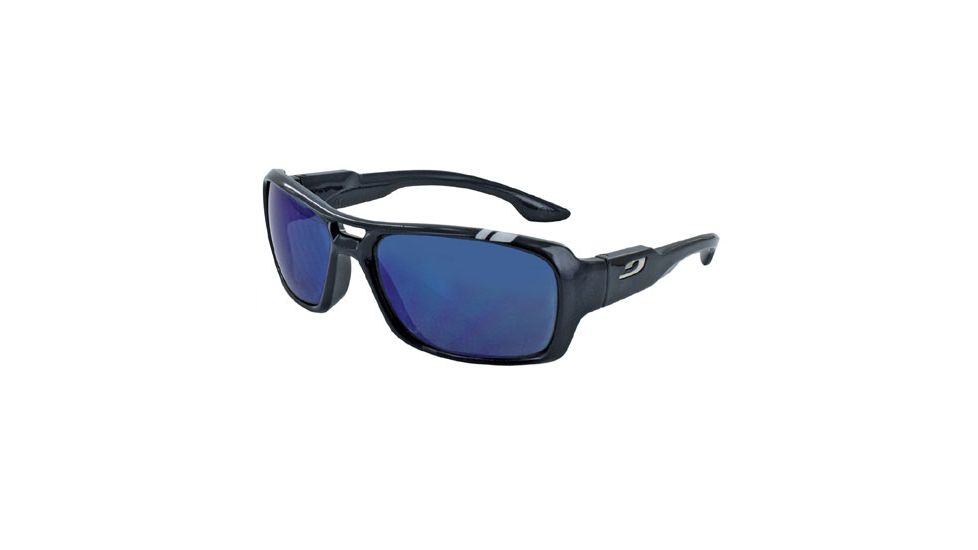 Julbo Dock Sunglasses - Black - Polarized 3+ Blue Flash Lens 4179014