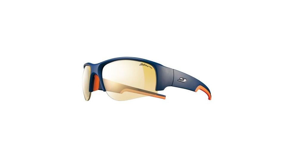 Julbo Dust Sunglasses, Blue/Orange w/ Zebra Light Hard Lenses 4333132