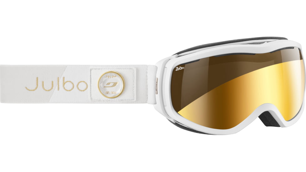 Julbo Elara Goggles White/gold Chic with Zebra Lenses, Large J74731116