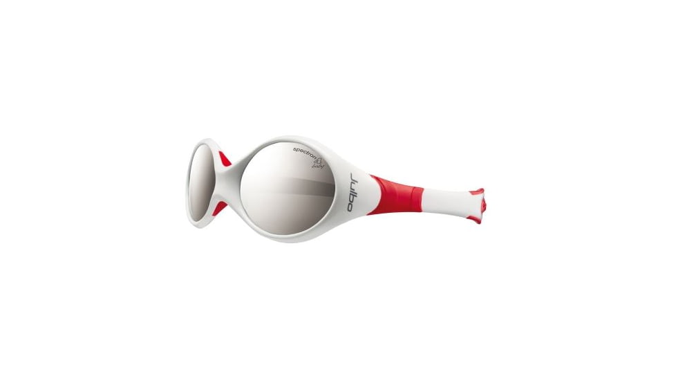 Julbo Looping 2 Kids Sunglasses, White/Red Frame w/Spectron 4 Baby Lenses 332111