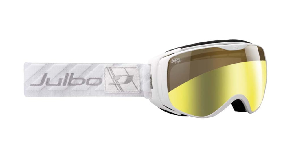 Julbo Luna Goggles, White w/Zebra Light Double Spherical Lenses And A Light Gold Flash Treatment 72831114