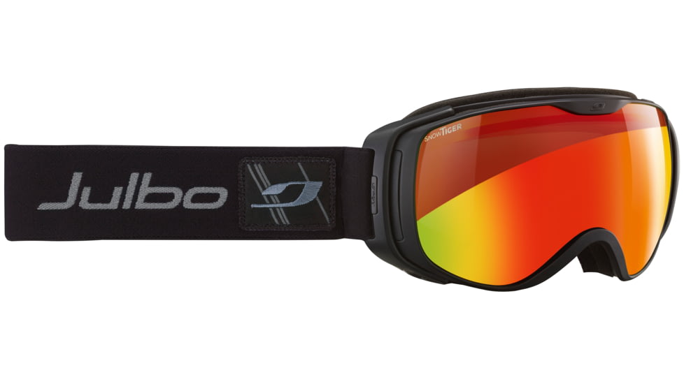 JULBO Luna Ski Goggles,Black,Snow Lenses w/Multilayer Fire Flash, Small 72873145