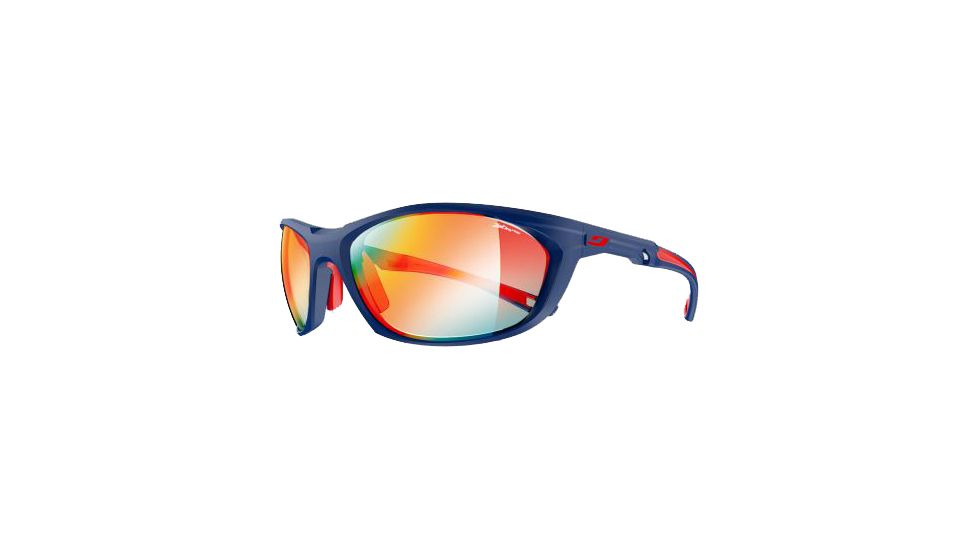 Julbo Race 2.0 Sunglasses,Matte Blue/Red Frame,Zebra Light Lens J4823112