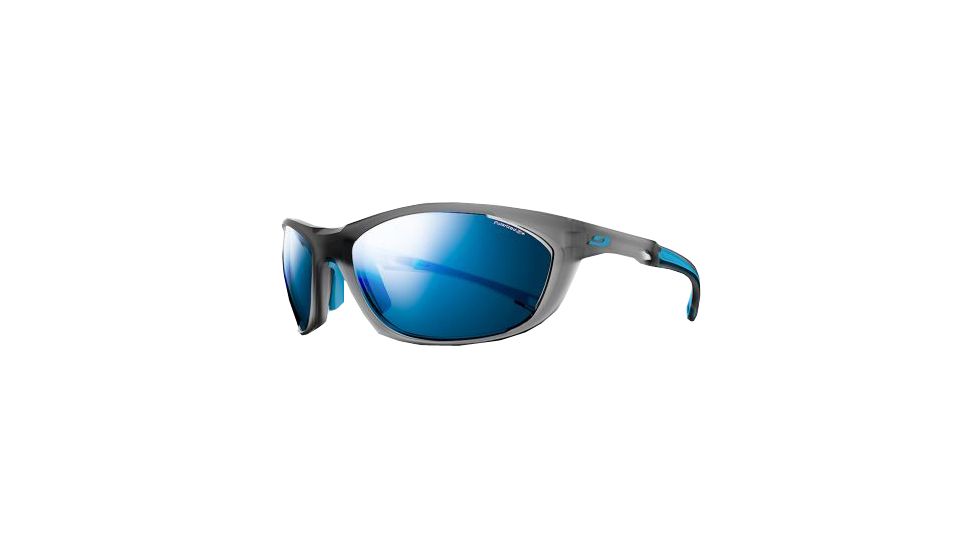 Julbo Race 2.0 Sunglasses,Matte Gray/Blue Frame,Polarized Lens J4829121