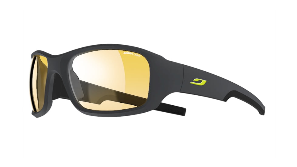 Julbo Stunt Sunglasses with Zebra Light Lenses, Gray/Yellow, Large J4383221