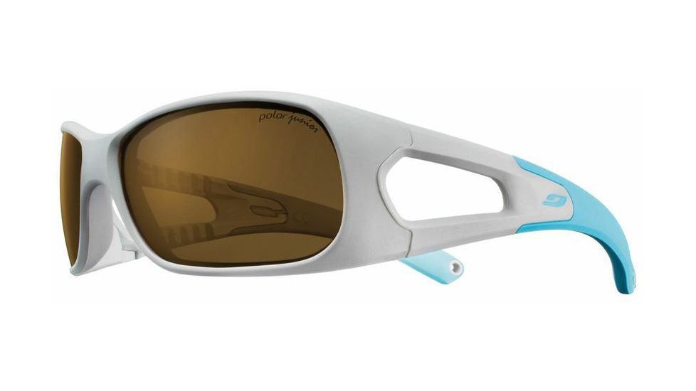 Julbo Trainer Kids Sunglasses, Grey/Blue w/ Kids Polarized Lenses 4549221