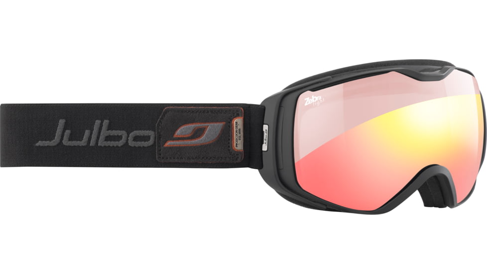 Julbo Universe Goggles Blacke with Red Zebra Light Lenses, Large J73631146