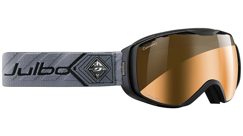 Julbo Universe Goggles, Black/Grey w/Camel Double Spherical Lenses And A Silver Flash Treatment 73650144