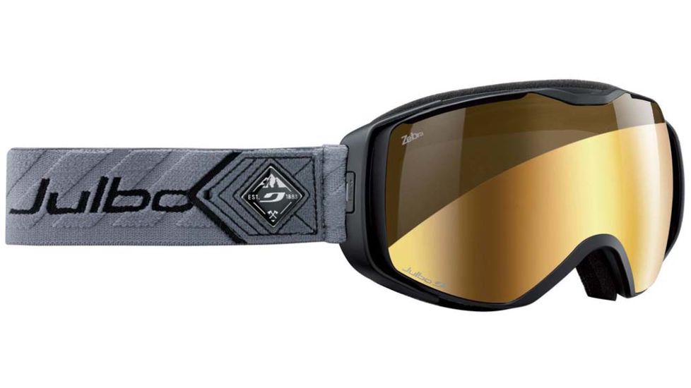 Julbo Universe Goggles, Black/Grey w/Zebra Double Spherical Lenses And A Gold Flash Treatment 73631144