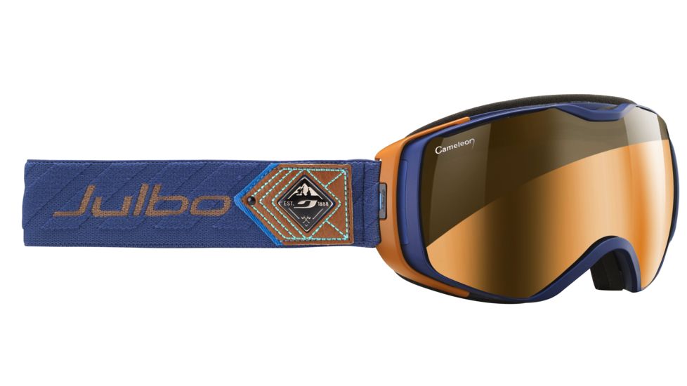 JULBO Universe Ski Goggles,Blue/Brown,Camel Lenses w/Silver Flash, Large 73650125