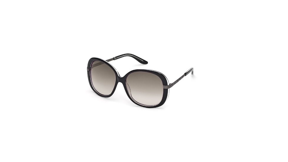 Just Cavalli JC418S Sunglasses - Black/Crystal Frame Color, Gradient Smoke Lens Color